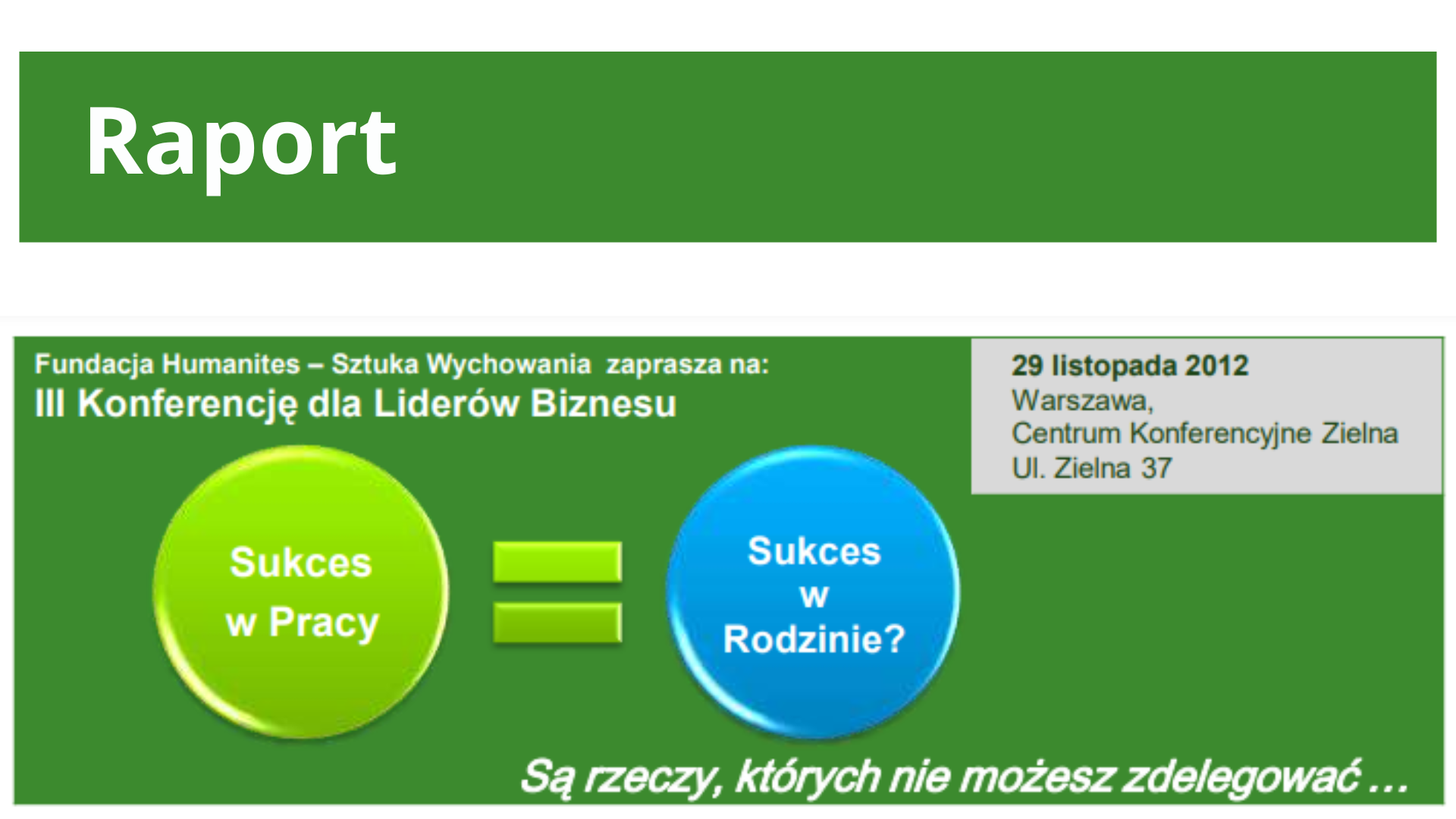 Raport z III Konferencji dla Liderów Biznesu